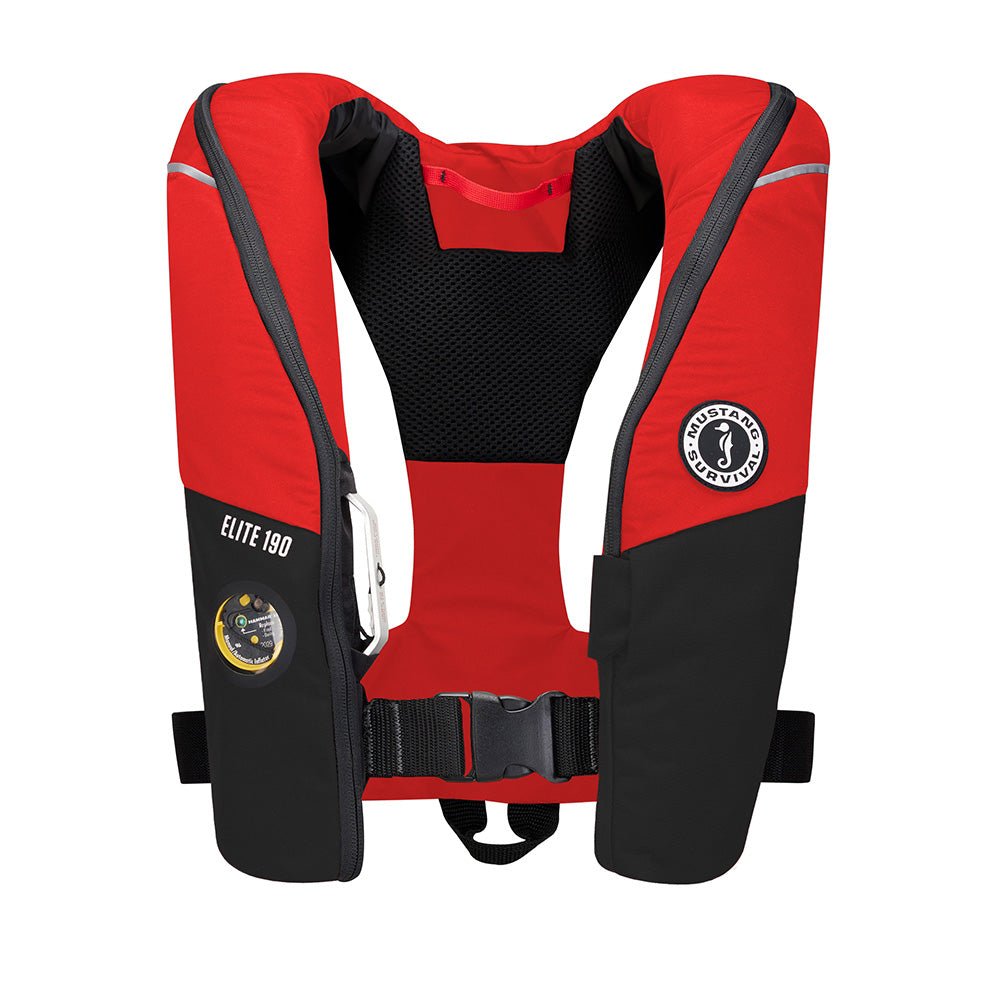 Mustang Elite 190 Offshore Inflatable PFD - Red/Black - Marine Parts OnlyMarine SafetyMustang Survival