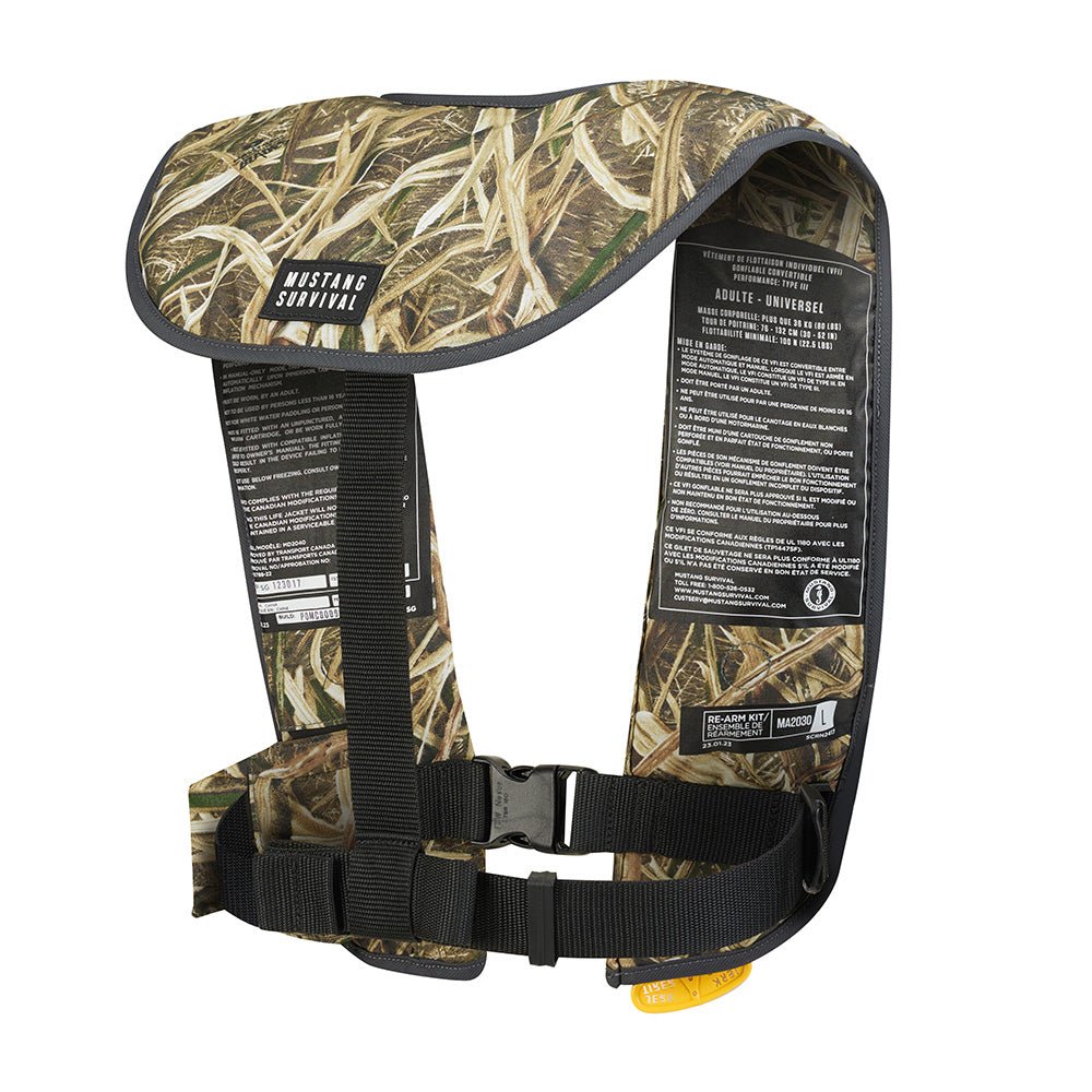 Mustang MIT 100 Convertible Inflatable PFD - Camo - Marine Parts OnlyMarine SafetyMustang Survival
