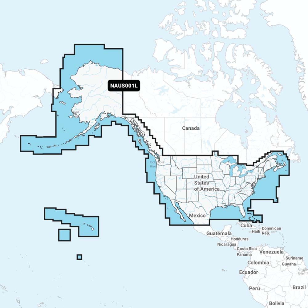 Navionics NAUS001L - U.S. &amp; Coastal Canada - Navionics+ - Marine Parts OnlyCartographyNavionics