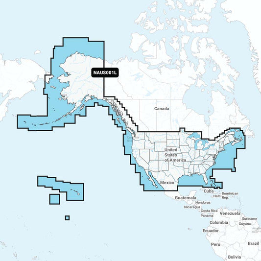 Navionics NAUS001L - U.S. &amp; Coastal Canada - Navionics+ - Marine Parts OnlyCartographyNavionics