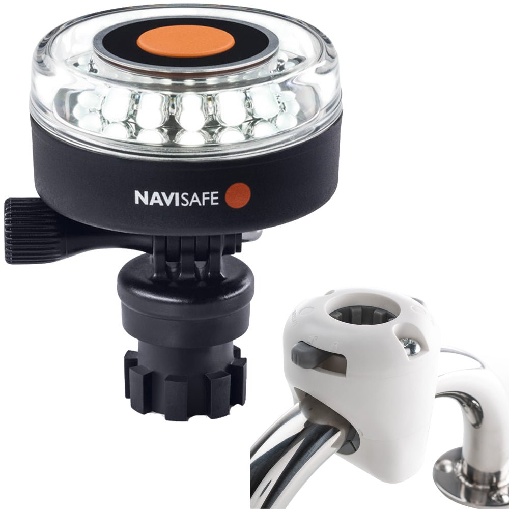 Navisafe Navilight 360&deg; 2NM White w/Navimount Base &amp; Rail Mount - White - Marine Parts OnlyPaddlesportsNavisafe
