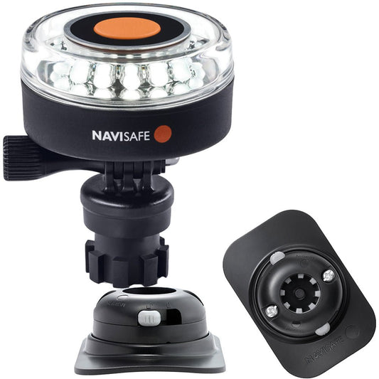 Navisafe Navilight 360&deg; 2NM White w/Navimount Base &amp; RIB Mount - Black - Marine Parts OnlyPaddlesportsNavisafe