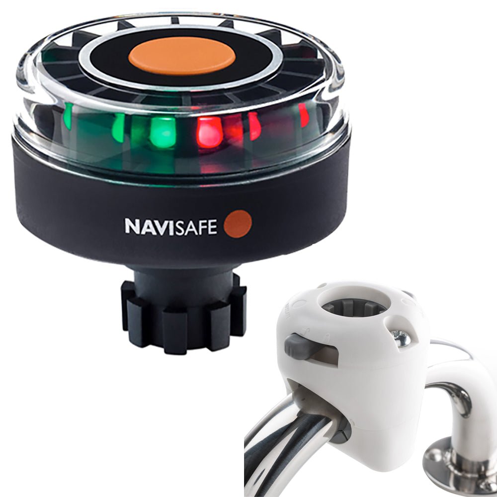Navisafe Navilight Tricolor 2NM w/Navibolt Base &amp; Rail Mount - White - Marine Parts OnlyPaddlesportsNavisafe