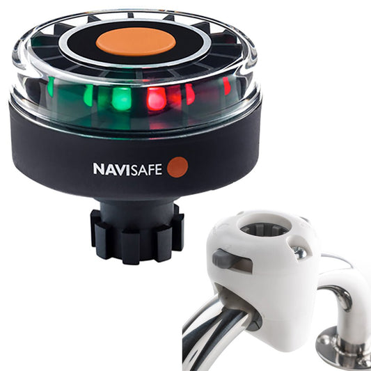 Navisafe Navilight Tricolor 2NM w/Navibolt Base &amp; Rail Mount - White - Marine Parts OnlyPaddlesportsNavisafe