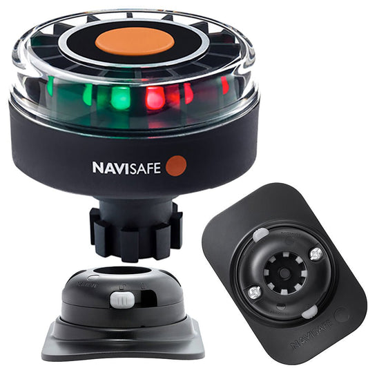 Navisafe Navilight Tricolor 2NM w/Navibolt Base &amp; RIB Mount - Black - Marine Parts OnlyPaddlesportsNavisafe