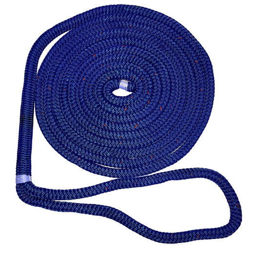 New England Ropes 3/8" Double Braid Dock Line - Blue w/Tracer - 15&39; - Marine Parts OnlyAnchoring & DockingNew England Ropes