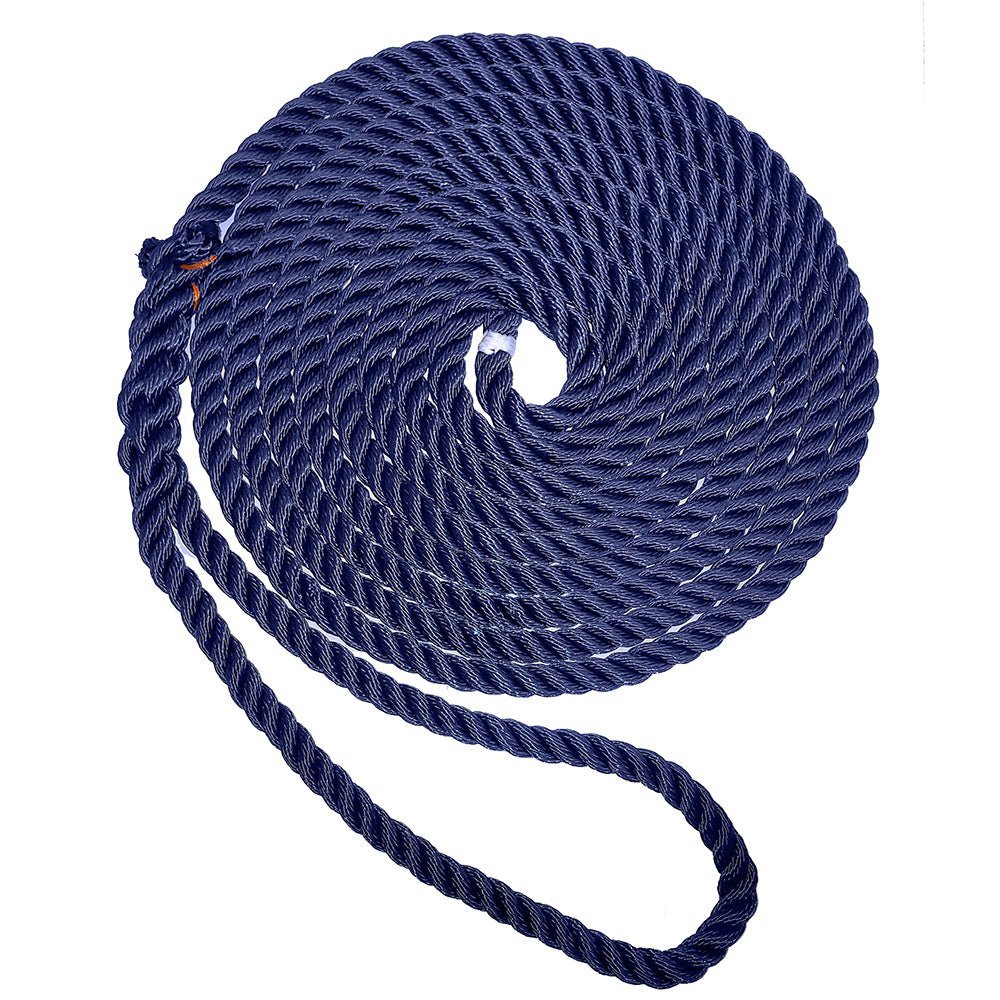 New England Ropes 5/8" Premium 3 - Strand Dock Line - Navy Blue - 15&39; - Marine Parts OnlyAnchoring & DockingNew England Ropes