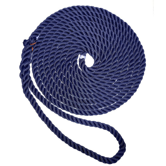 New England Ropes 5/8" Premium 3 - Strand Dock Line - Navy Blue - 15&39; - Marine Parts OnlyAnchoring & DockingNew England Ropes