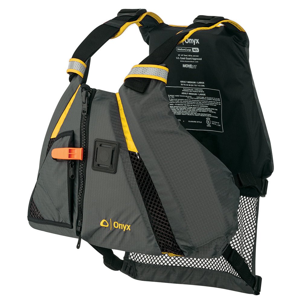Onyx Movement Dynamic Paddle Sports Vest - Yellow/Grey - M/L - Marine Parts OnlyPaddlesportsOnyx Outdoor