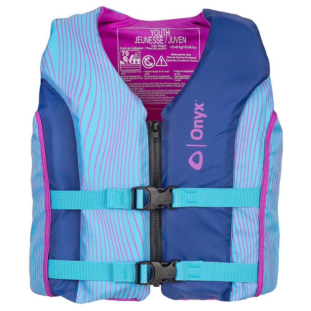 Onyx Shoal All Adventure Youth Paddle &amp; Water Sports Life Jacket - Blue - Marine Parts OnlyMarine SafetyOnyx Outdoor