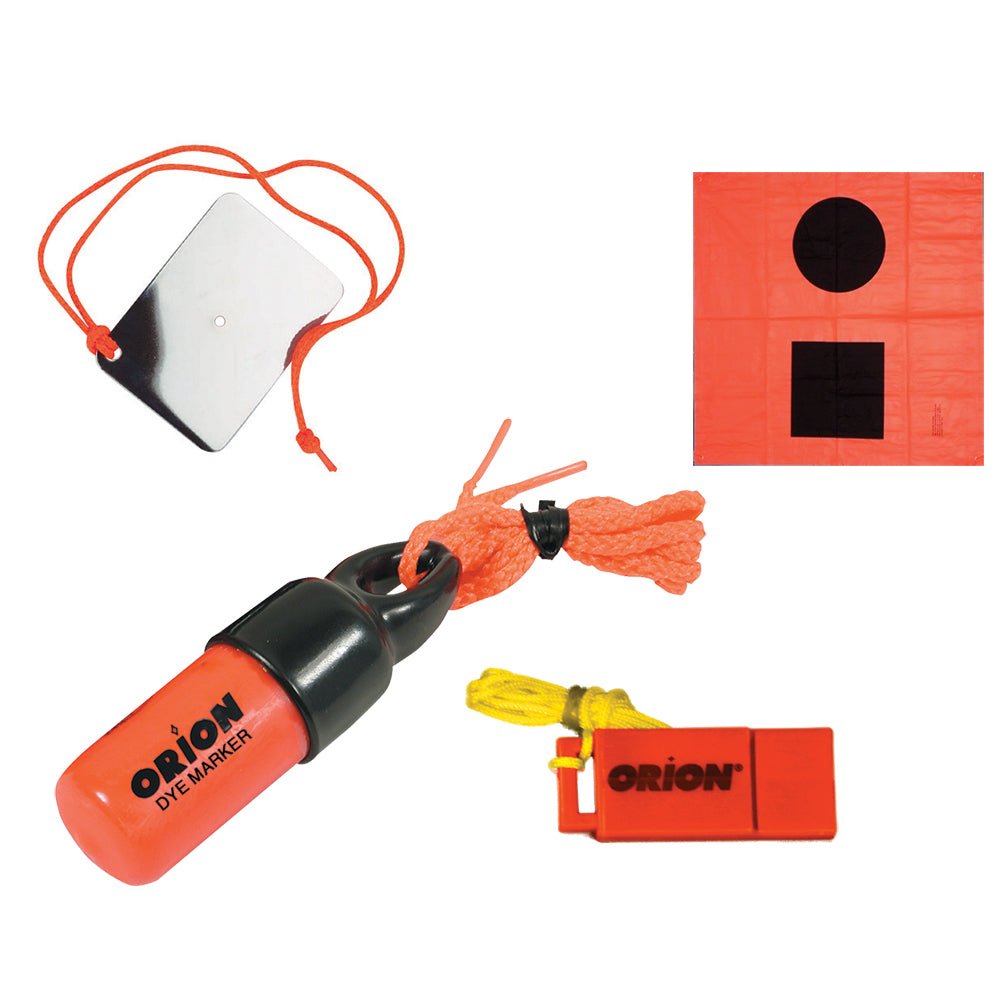 Orion Signaling Kit - Flag, Mirror, Dye Marker &amp; Whistle - Marine Parts OnlyBoat OutfittingOrion