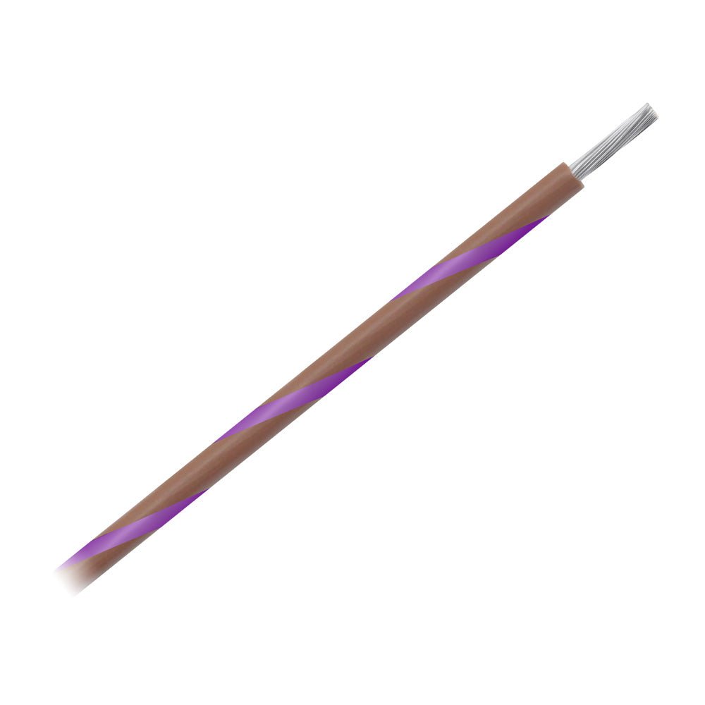 Pacer 14 AWG Gauge Striped Marine Wire 500' Spool - Brown w/Violet Stripe - Marine Parts OnlyElectricalPacer Group