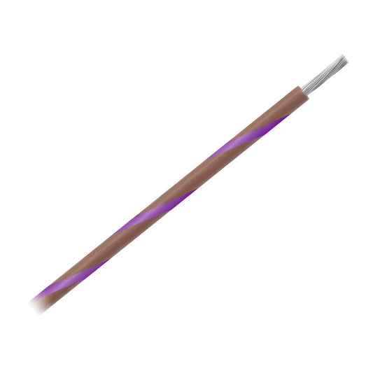 Pacer 14 AWG Gauge Striped Marine Wire 500' Spool - Brown w/Violet Stripe - Marine Parts OnlyElectricalPacer Group