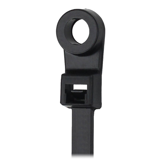 Pacer 15" Cable Tie w/Mounting Ring - Black - 50lb Tensile Strength - 4" Bundle Diameter - 100 Piece Bag - Marine Parts OnlyElectricalPacer Group