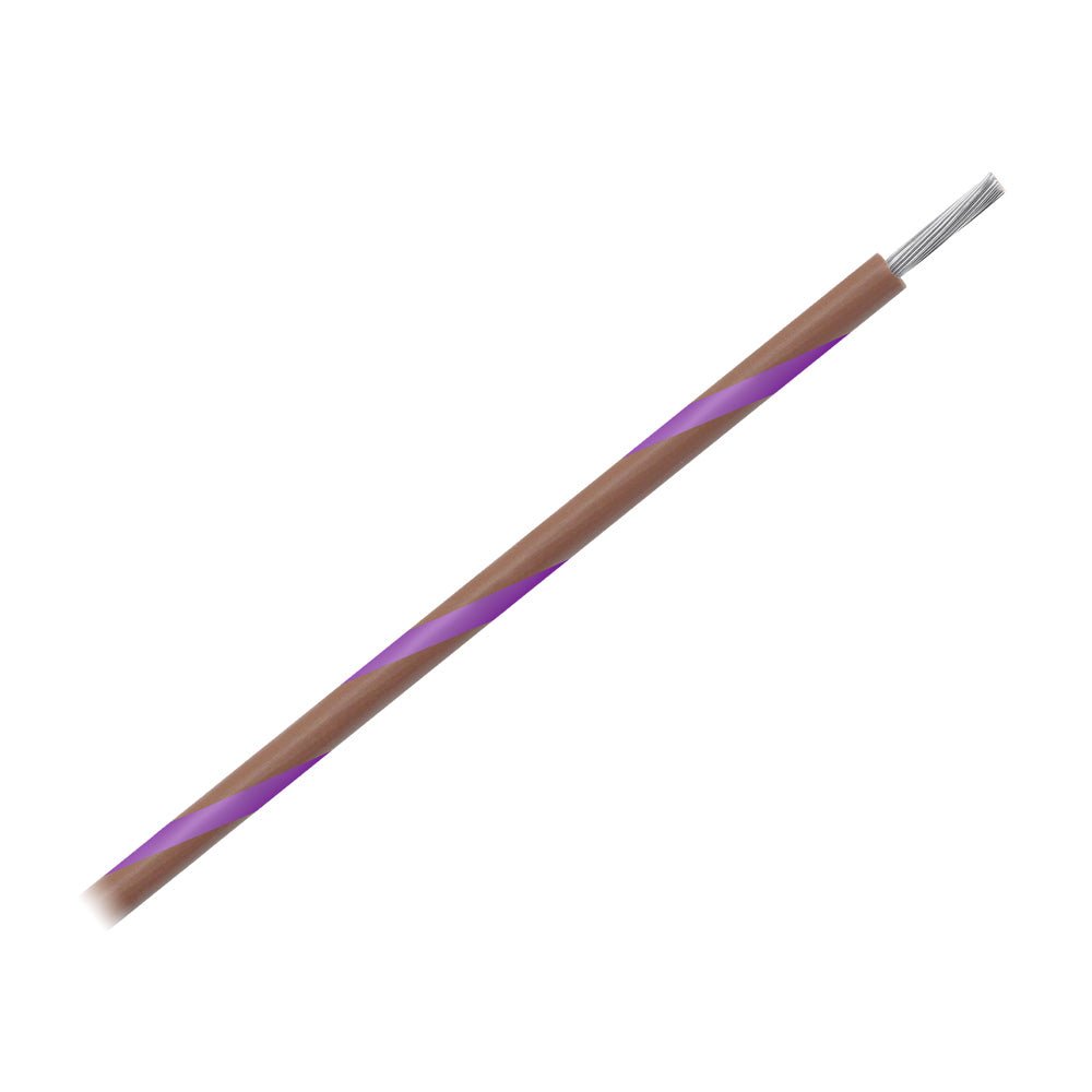 Pacer 16 AWG Gauge Striped Marine Wire 500' Spool - Brown w/Violet Stripe - Marine Parts OnlyElectricalPacer Group