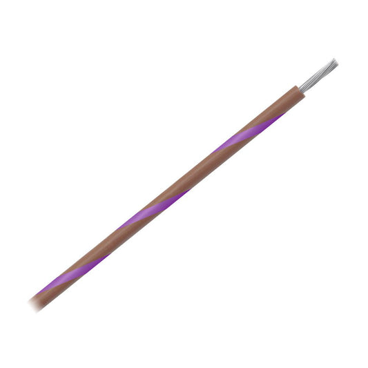 Pacer 16 AWG Gauge Striped Marine Wire 500' Spool - Brown w/Violet Stripe - Marine Parts OnlyElectricalPacer Group