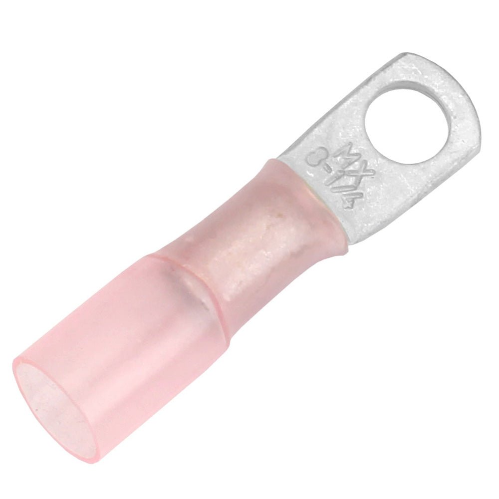 Pacer 8 AWG Heat Shrink Ring Terminal - 1/4" Stud Size - 25 Pack - Marine Parts OnlyElectricalPacer Group