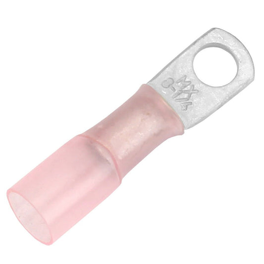 Pacer 8 AWG Heat Shrink Ring Terminal - 1/4" Stud Size - 25 Pack - Marine Parts OnlyElectricalPacer Group