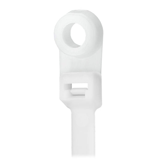 Pacer 8" Cable Tie w/Mounting Ring - Natural Color - 50lb Tensile Strength - 2" Bundle Diameter - 100 Piece Bag - Marine Parts OnlyElectricalPacer Group