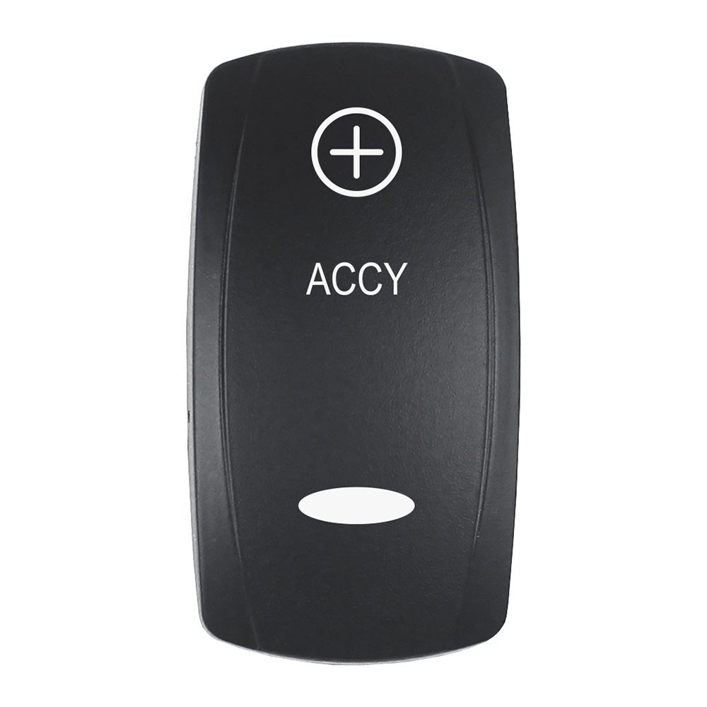 Pacer Actuator - 'ACCY' f/V Series Contura Switches - Black - Laser Etched (Top/Bottom Light) - Marine Parts OnlyElectricalPacer Group