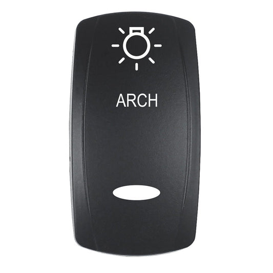 Pacer Actuator - 'ARCH' f/V Series Contura Switches - Black - Laser Etched (Top/Bottom Light) - Marine Parts OnlyElectricalPacer Group