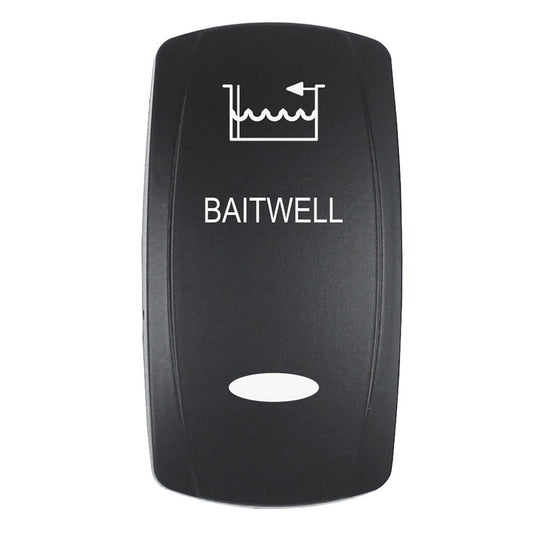Pacer Actuator - 'BAITWELL' f/V Series Contura Switches - Black - Laser Etched (Top/Bottom Light) - Marine Parts OnlyElectricalPacer Group