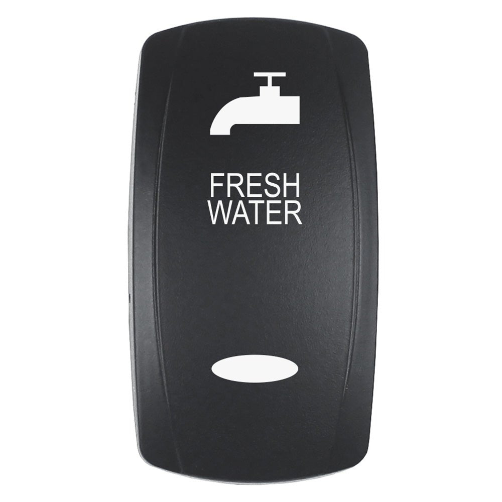 Pacer Actuator - 'FRESH WATER' f/V Series Contura Switches - Black - Laser Etched (Top/Bottom Light) - Marine Parts OnlyElectricalPacer Group