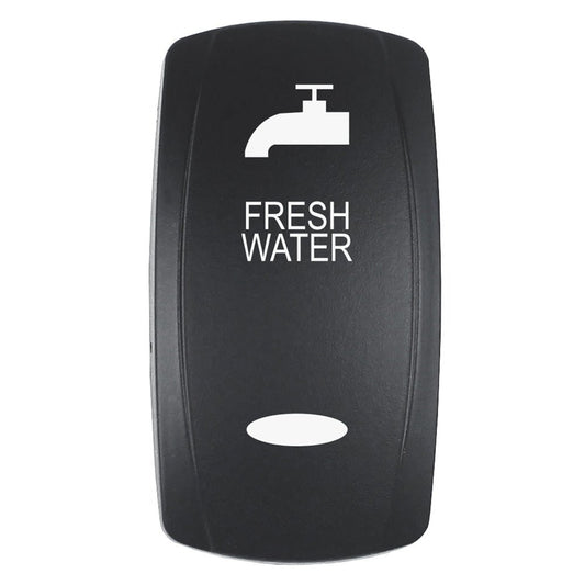 Pacer Actuator - 'FRESH WATER' f/V Series Contura Switches - Black - Laser Etched (Top/Bottom Light) - Marine Parts OnlyElectricalPacer Group