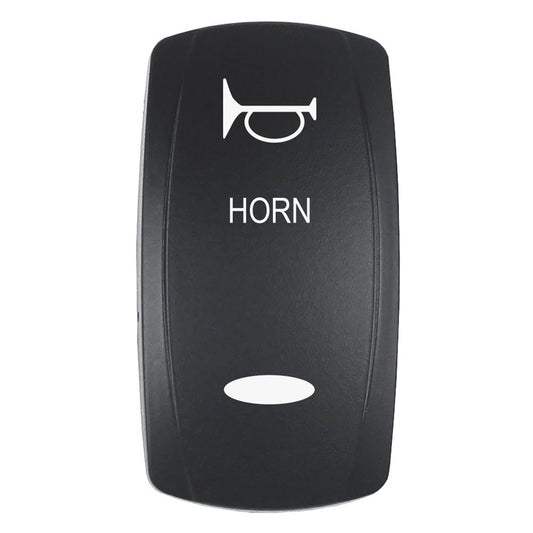 Pacer Actuator - 'HORN' f/V Series Contura Switches - Black - Laser Etched (Top/Bottom Light) - Marine Parts OnlyElectricalPacer Group