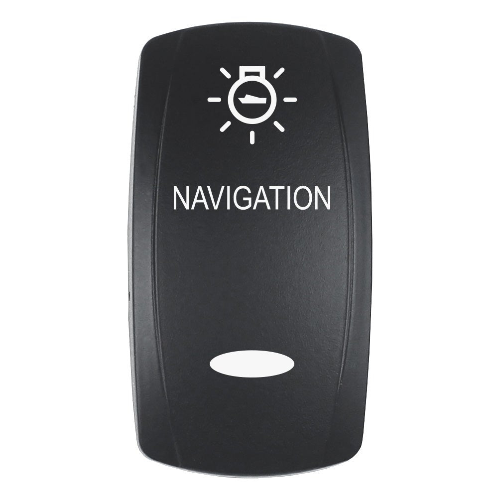 Pacer Actuator - 'NAVIGATION' f/V Series Contura Switches - Black - Laser Etched (Top/Bottom Light) - Marine Parts OnlyElectricalPacer Group
