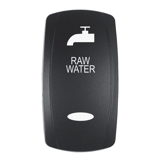 Pacer Actuator - 'RAW WATER' f/V Series Contura Switches - Black - Laser Etched (Top/Bottom Light) - Marine Parts OnlyElectricalPacer Group