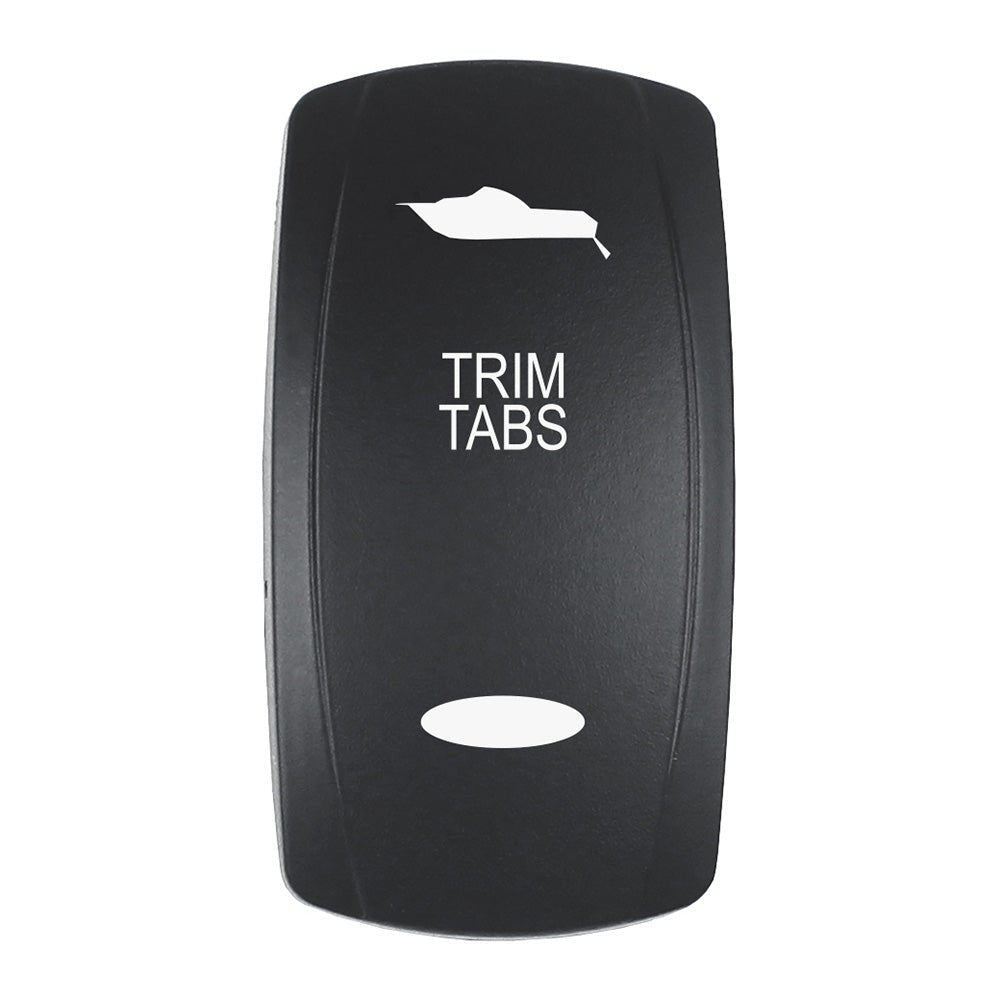 Pacer Actuator - 'TRIM TABS' f/V Series Contura Switches - Black - Laser Etched (Top/Bottom Light) - Marine Parts OnlyElectricalPacer Group