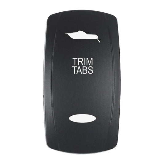 Pacer Actuator - 'TRIM TABS' f/V Series Contura Switches - Black - Laser Etched (Top/Bottom Light) - Marine Parts OnlyElectricalPacer Group