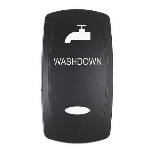 Pacer Actuator - 'WASHDOWN' f/V Series Contura Switches - Black - Laser Etched (Top/Bottom Light) - Marine Parts OnlyElectricalPacer Group