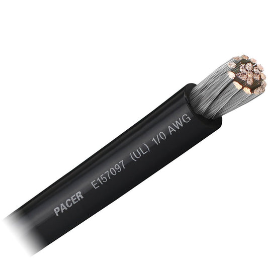 Pacer Black 1/0 AWG Battery Cable - Sold By The Foot - Marine Parts OnlyElectricalPacer Group