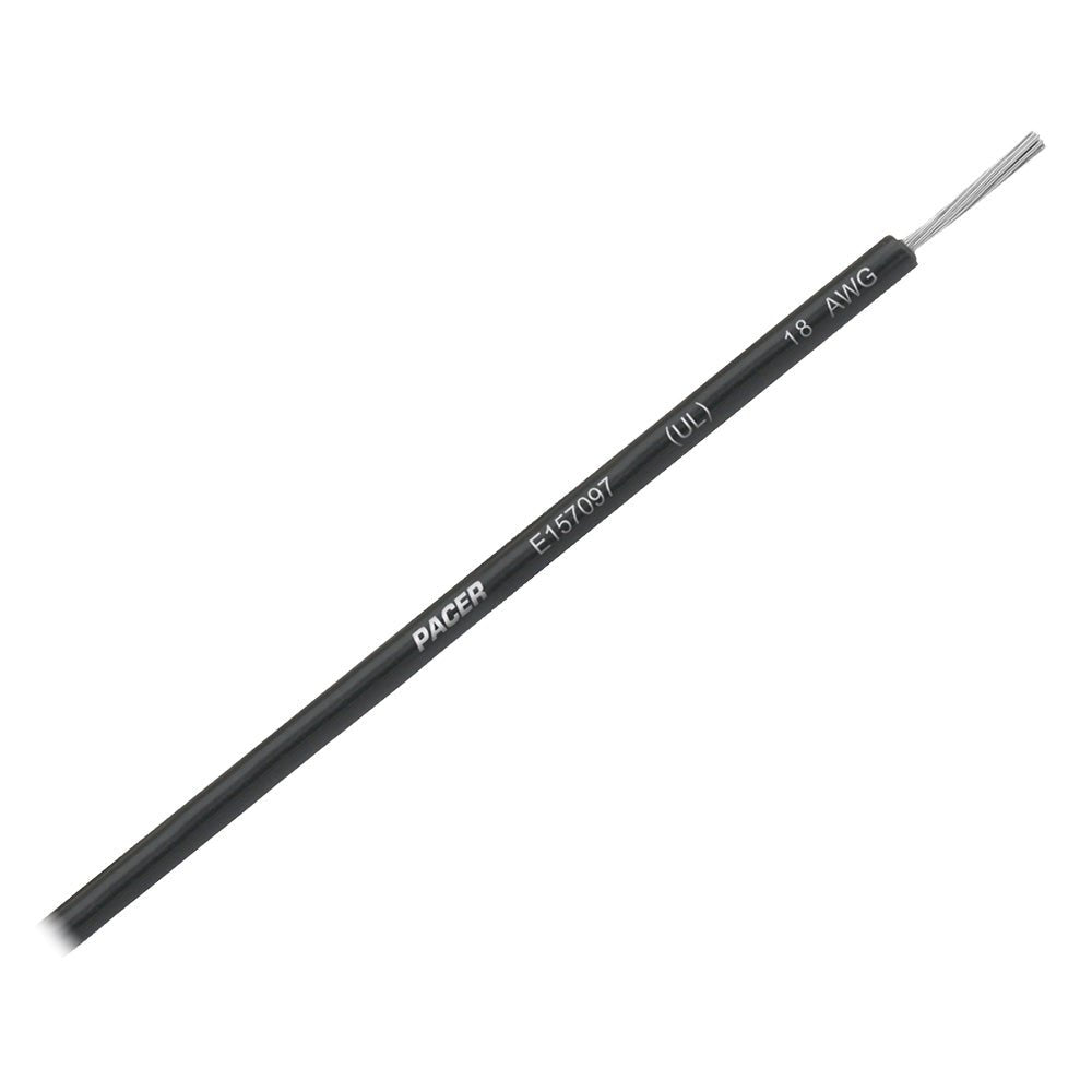 Pacer Black 18 AWG UL Marine Wire - 35' - Marine Parts OnlyElectricalPacer Group