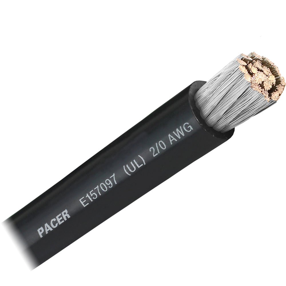 Pacer Black 2/0 AWG Battery Cable - Sold By The Foot - Marine Parts OnlyElectricalPacer Group