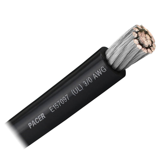 Pacer Black 3/0 AWG Battery Cable - Sold By The Foot - Marine Parts OnlyElectricalPacer Group