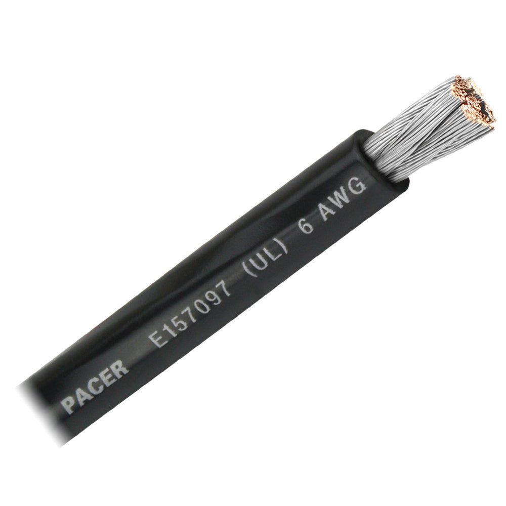 Pacer Black 6 AWG Battery Cable - Sold By The Foot - Marine Parts OnlyElectricalPacer Group