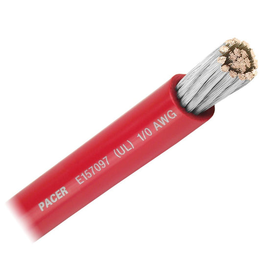 Pacer Red 1/0 AWG Battery Cable - Sold By The Foot - Marine Parts OnlyElectricalPacer Group