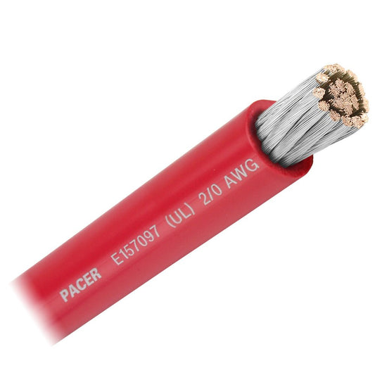 Pacer Red 2/0 AWG Battery Cable - Sold By The Foot - Marine Parts OnlyElectricalPacer Group