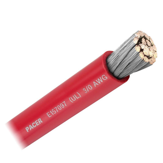 Pacer Red 3/0 AWG Battery Cable - Sold By The Foot - Marine Parts OnlyElectricalPacer Group
