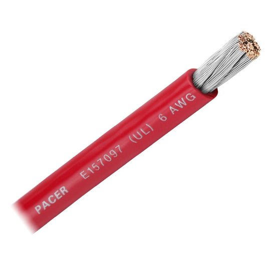 Pacer Red 6 AWG Battery Cable - Sold By The Foot - Marine Parts OnlyElectricalPacer Group