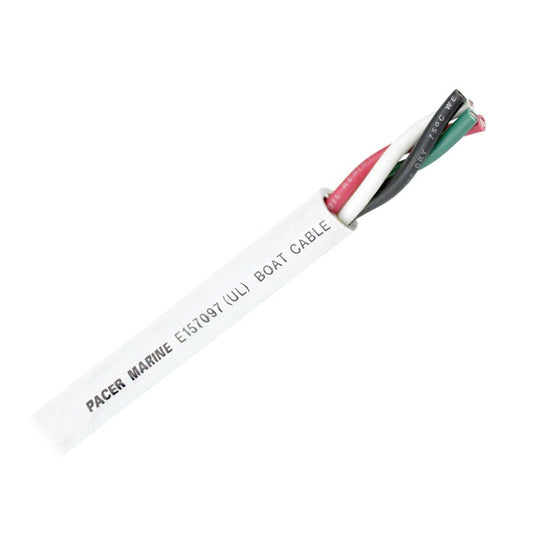 Pacer Round 4 Conductor Cable - 100&39; - 12/4 AWG - Black, Green, Red &amp; White - Marine Parts OnlyElectricalPacer Group
