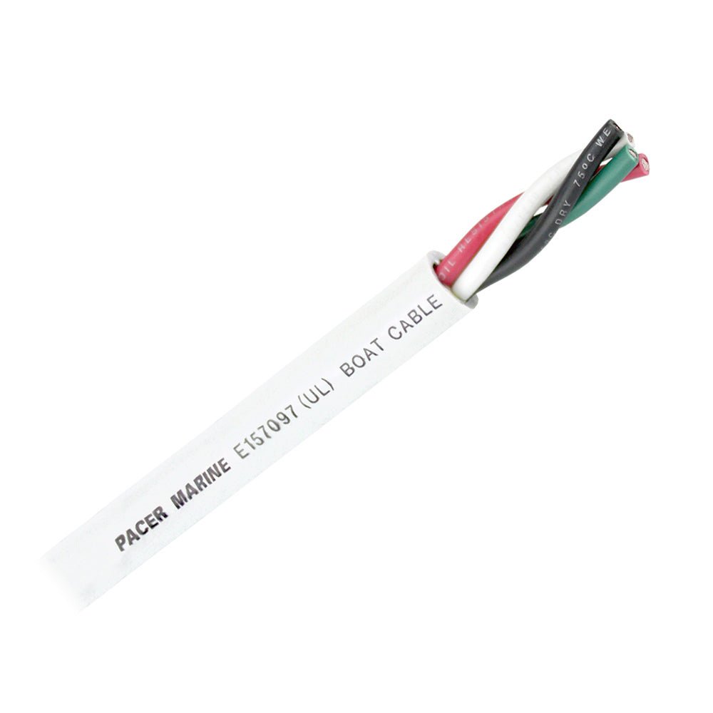 Pacer Round 4 Conductor Cable - 100&39; - 16/4 AWG - Black, Green, Red &amp; White - Marine Parts OnlyElectricalPacer Group