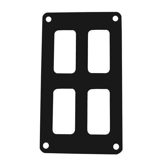 Pacer Switch Panel - 2 Switch &amp; 2 Row - 3" x 4.75" - Black Powder Coated Aluminum - Marine Parts OnlyElectricalPacer Group