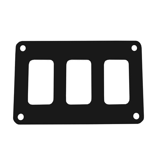 Pacer Switch Panel - 3 Switch &amp; 1 Row - 4.25" x 2.75" - Black Powder Coated Aluminum - Marine Parts OnlyElectricalPacer Group