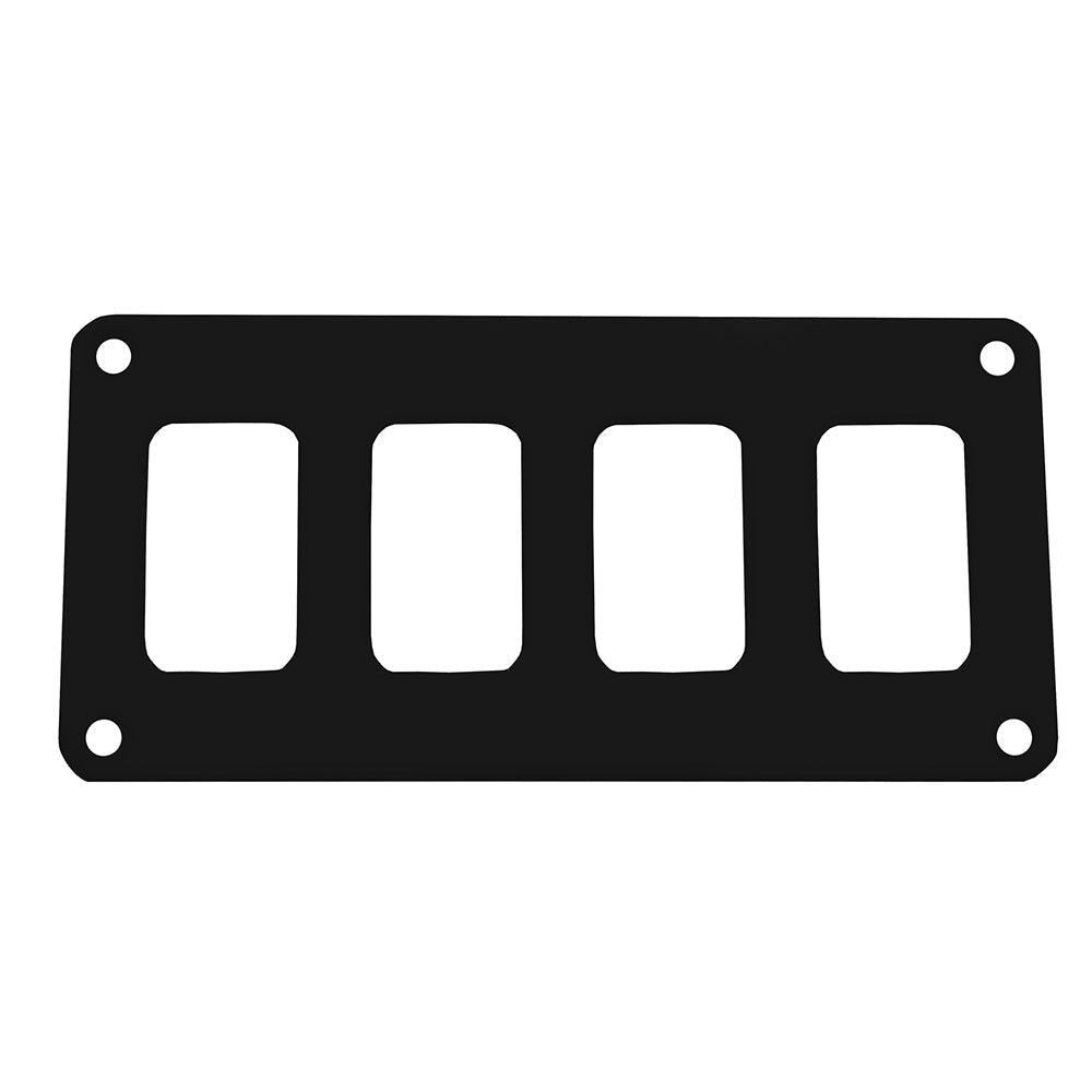 Pacer Switch Panel - 4 Switch &amp; 1 Row - 5.5" x 2.75" - Black Powder Coated Aluminum - Marine Parts OnlyElectricalPacer Group