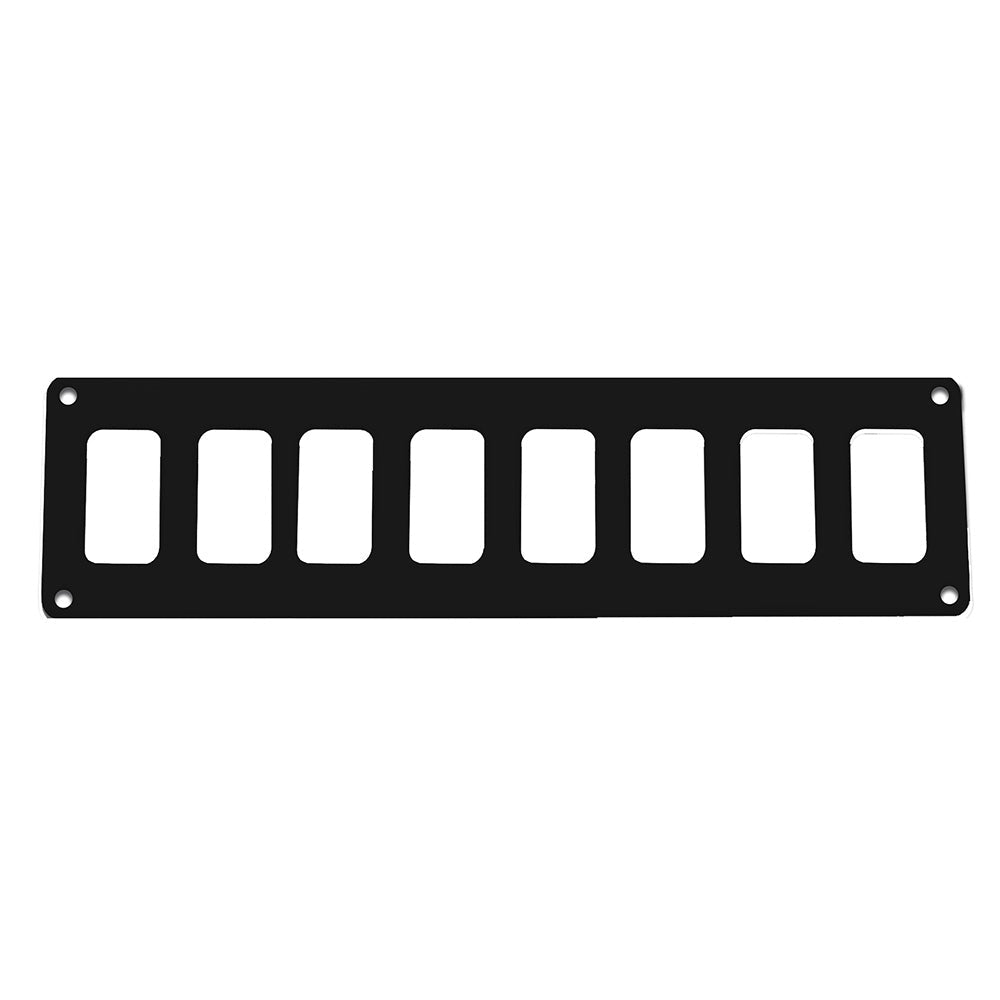 Pacer Switch Panel - 8 Switch &amp; 1 Row - 12.5" x 2.75" - Black Powder Coated Aluminum - Marine Parts OnlyElectricalPacer Group