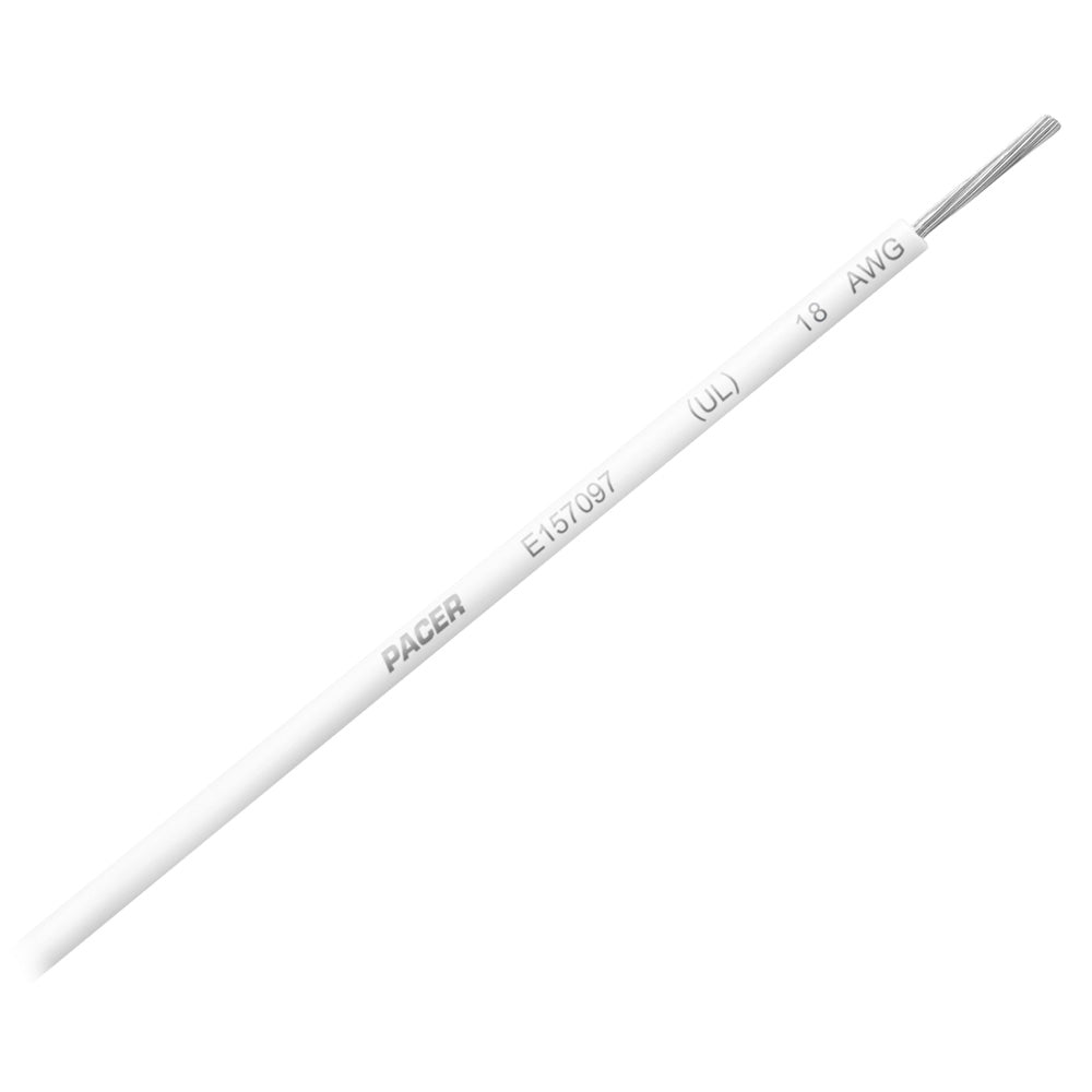 Pacer White 18 AWG UL Marine Wire - 35' - Marine Parts OnlyElectricalPacer Group